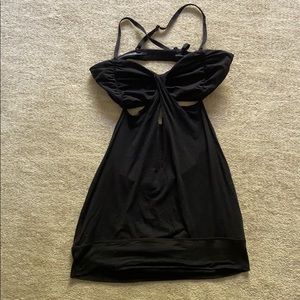 Lululemon black yoga workout built in bra tank top
